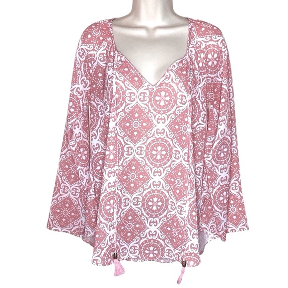 Miholl | Dusty Rose Peasant Blouse S - Picture 1 of 6